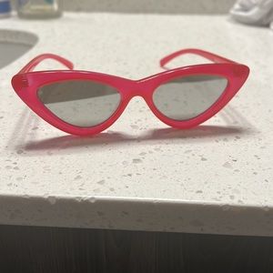 Le Specs X Adam Selman Red Cateye Sunglasses